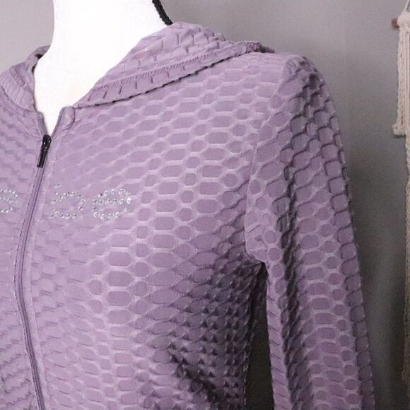 Bebe | Textured Long Sleeve Zip Up - Picture 2 of 7